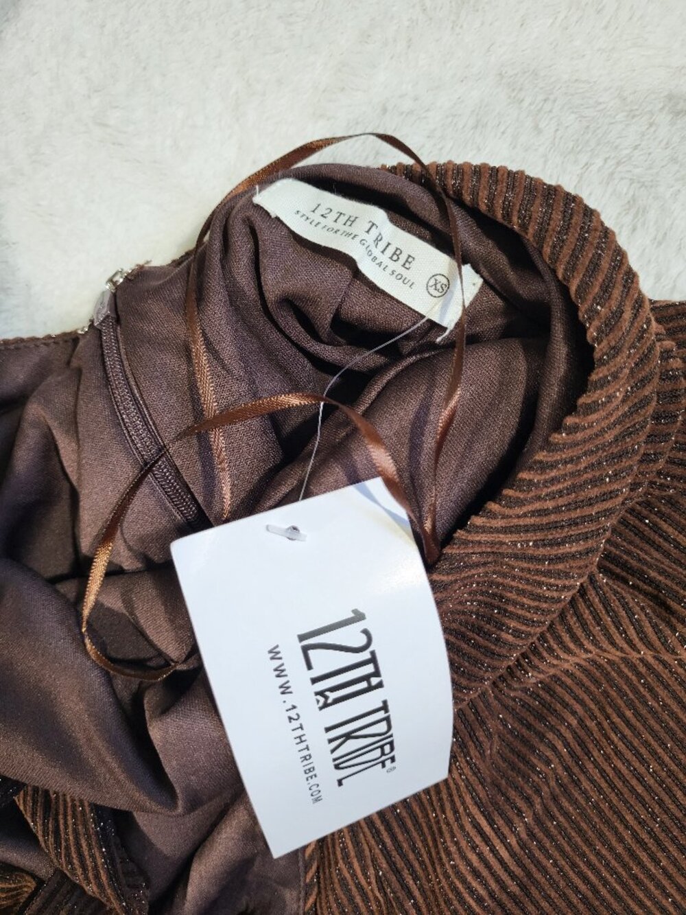 12Th Tribe Stellan Espresso Halter Jumpsuit - Size XS - Picture 6 of 12